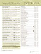 STOTT PILATES: Equipment Price List