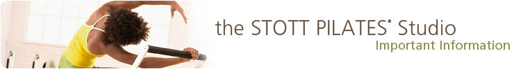 Important Information About STOTT PILATES Studio